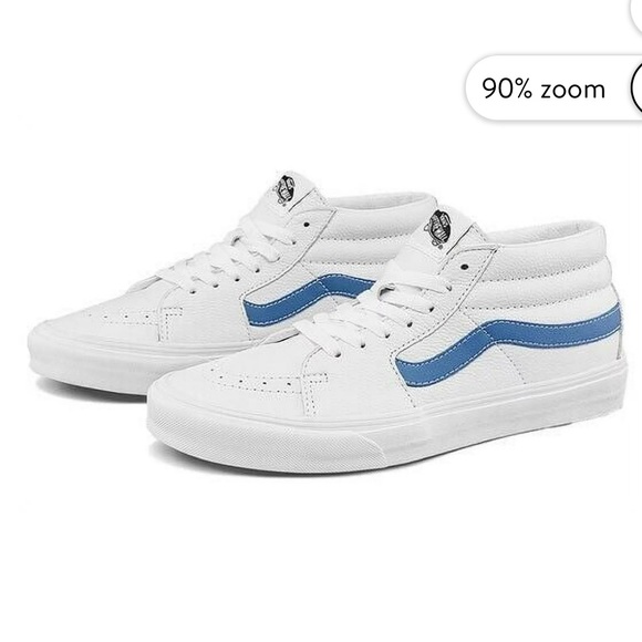 Vans Other - Vans SK8 Mid Leather True White/Moon Men's Classic Skate Shoes Size 11